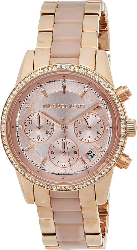 michael kors women's ritz rose gold tone watch mk6307|rose gold tone watch.